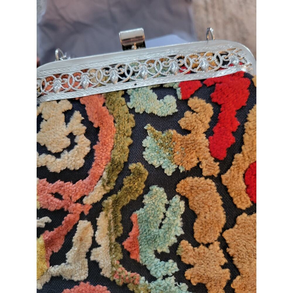 Vintage 70s Carpet Bag Purse Bohemian Festival Retro Mod Coachella Hippie Retro - Picture 4 of 11
